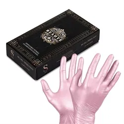 Nitrilhandsker str. S – perlemor 50 stk, Beaute Luxe